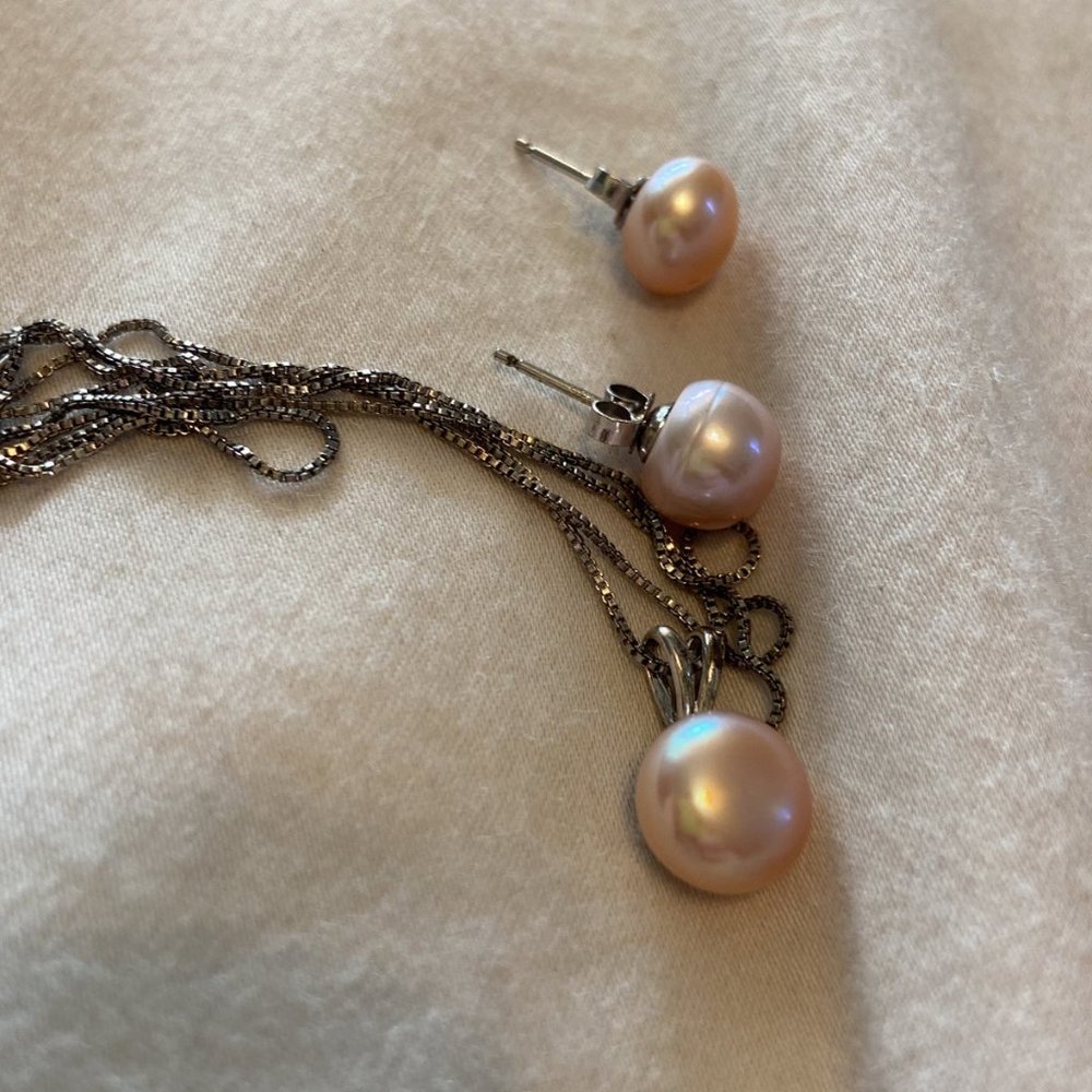 Macys pearl earrings set